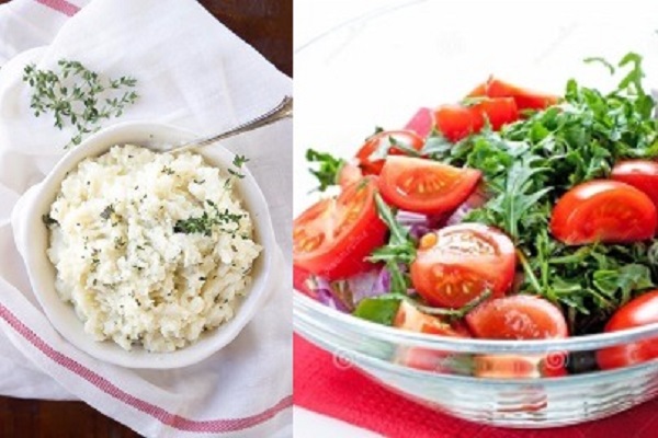 Salata od paradajza sa karfiol pireom